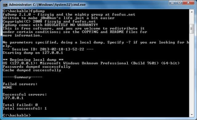 Download pwdump 1.4.2 and fgdump 1.3.4 - Windows Password Dumping