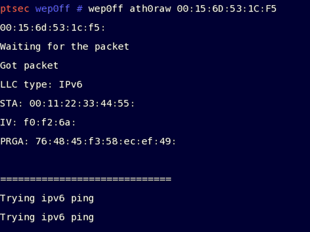 Wep0ff - Wireless WEP Key Cracker Tool