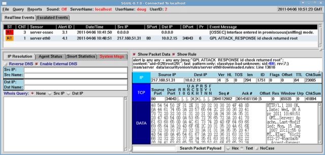 Sguil – Intuitive GUI for Network Security Monitoring with Snort