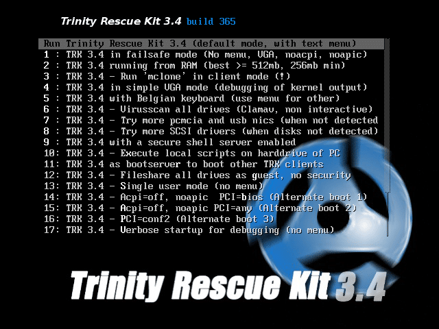 Trinity Rescue Kit Download - Free Recovery and Repair for Windows