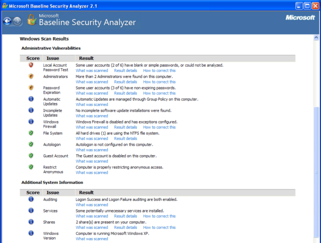 MBSA Download - Microsoft Baseline Security Analyzer