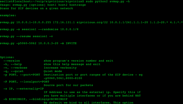 SIPVicious SIP Scanner - VoIP Hacking Security Auditing Tool