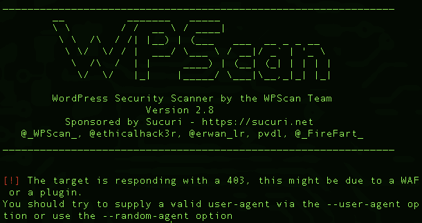 WPScan - WordPress Vulnerability Scanner