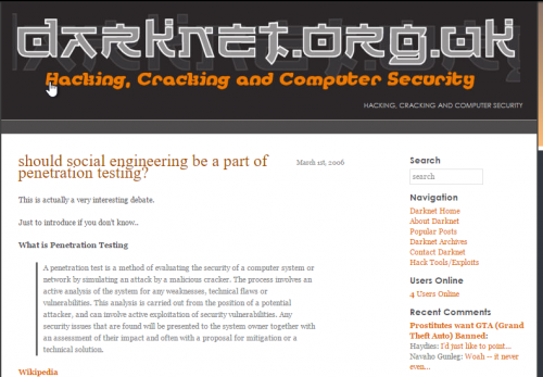 Darknet Site - 2006