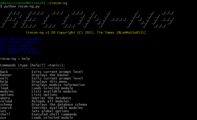 Recon-ng - Web Reconnaissance Framework