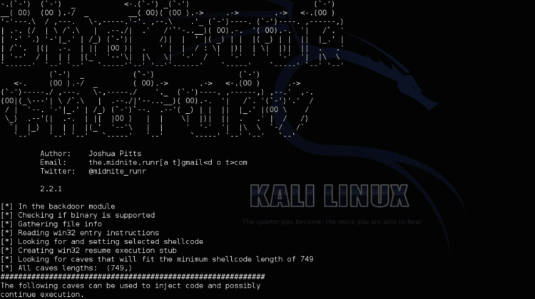 The Backdoor Factory (BDF) - Patch Binaries With Shellcode