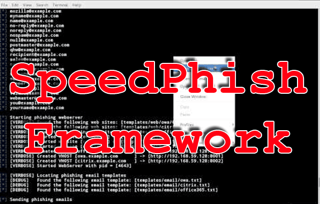 SPF (SpeedPhish Framework) - E-mail Phishing Toolkit