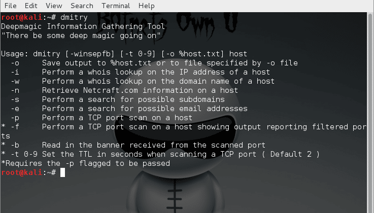 DMitry - Deepmagic Information Gathering Tool