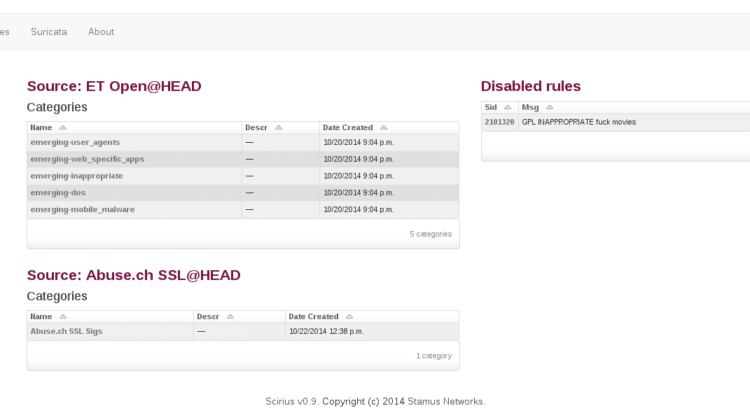 Scirius - Suricata Ruleset Management Web Application