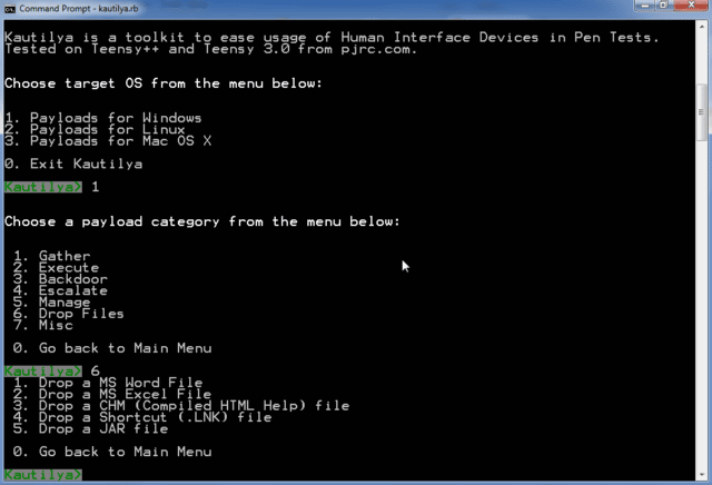 Kautilya – Human Interface Device Hacking Toolkit