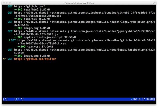 mitmproxy - Intercepting HTTP Proxy Tool aka MITM