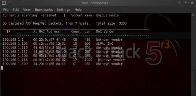 Netdiscover - Network Address Discovery Tool