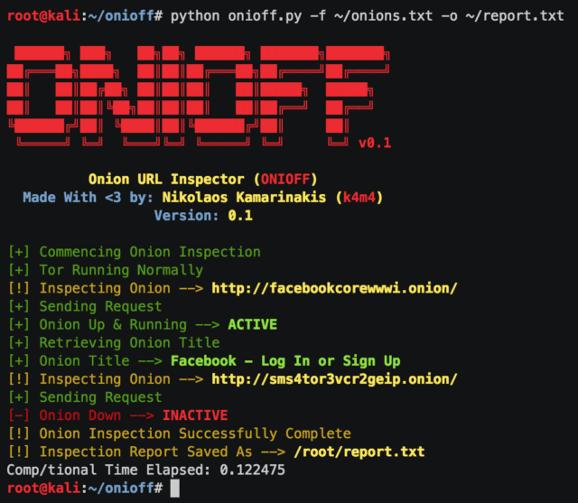 ONIOFF - Onion URL Inspector