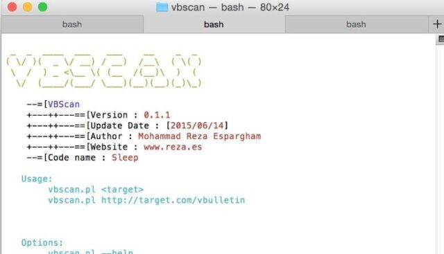 OWASP VBScan - vBulletin Vulnerability Scanner