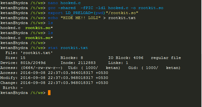 BEURK - Linux Userland Preload Rootkit