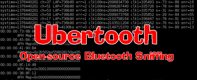 Ubertooth - Open Source Bluetooth Sniffer