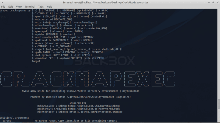 CrackMapExec - Post-Exploitation Tool