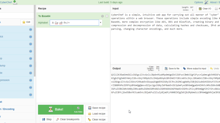 CyberChef - Cyber Swiss Army Knife