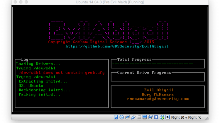 EvilAbigail - Automated Evil Maid Attack For Linux