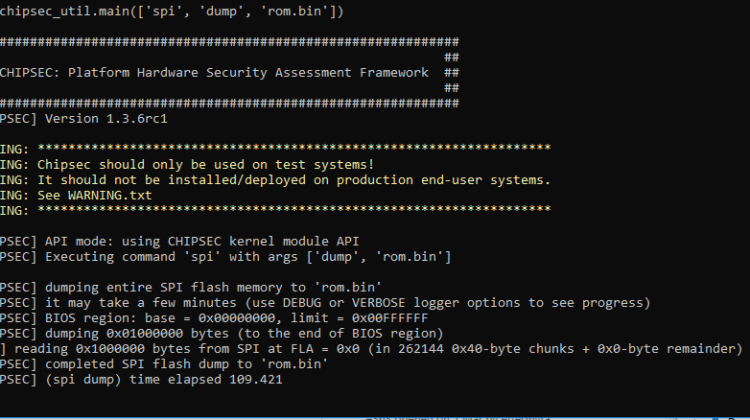 CHIPSEC - Platform Security Assessment Framework