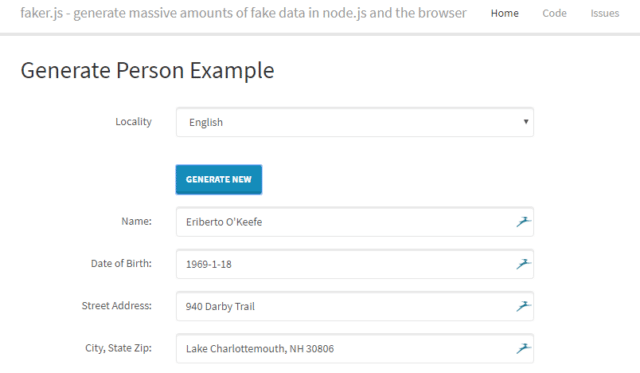 faker.js - Tool To Generate Fake Data