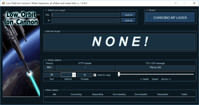 LOIC Download - Low Orbit Ion Cannon DDoS Booter