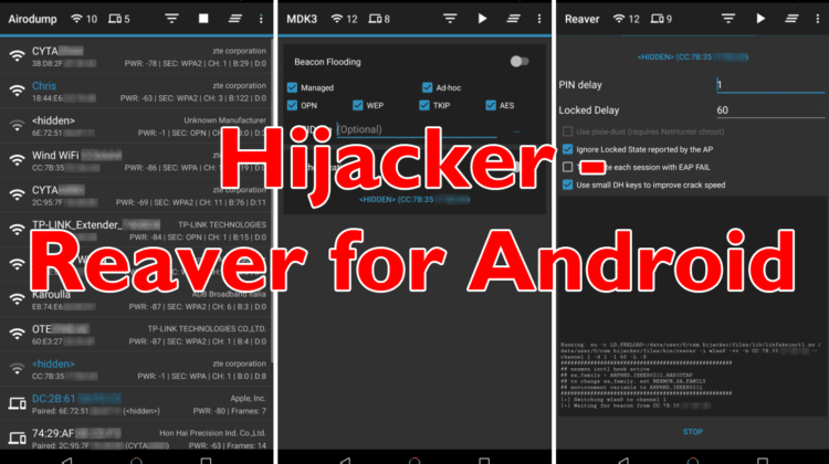 Hijacker - Reaver For Android Wifi Hacker App