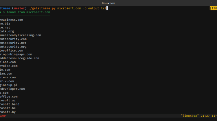 GetAltName - Discover Sub-Domains From SSL Certificates
