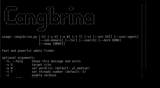 Cangibrina - Admin Dashboard Finder Tool