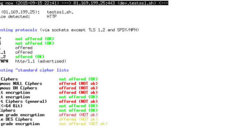 testssl.sh - Test SSL Security Including Ciphers, Protocols & Detect Flaws