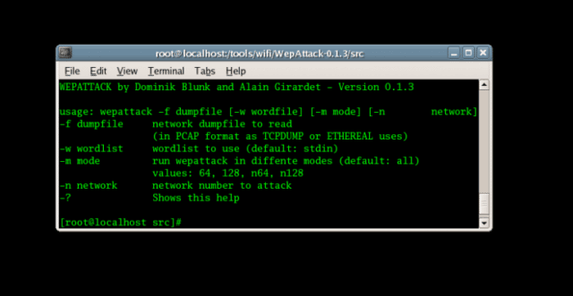 WepAttack - WLAN 802.11 WEP Key Hacking Tool