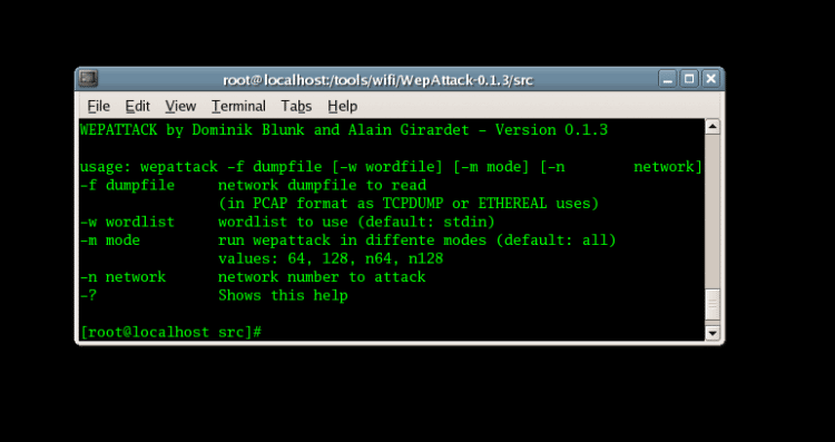 WepAttack - WLAN 802.11 WEP Key Hacking Tool