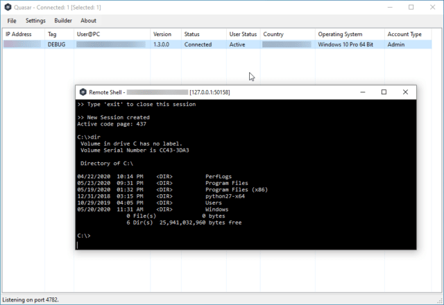 Quasar RAT - Windows Remote Administration Tool