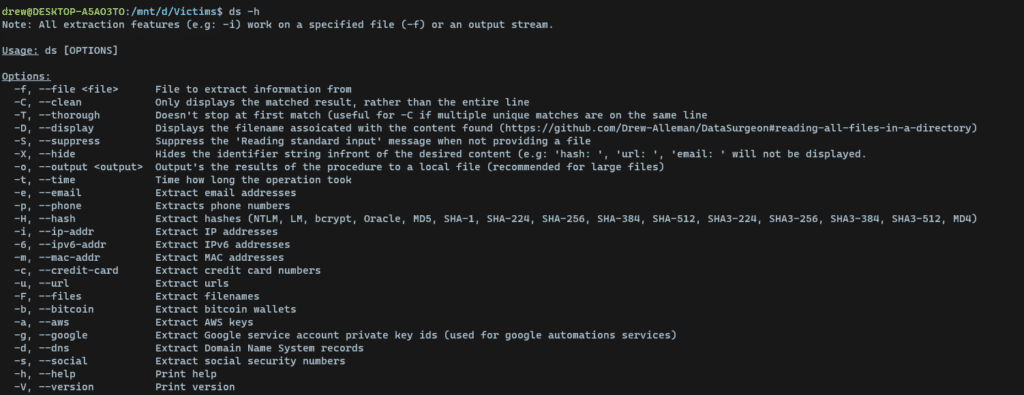 DataSurgeon - Extract Sensitive Information (PII) From Logs