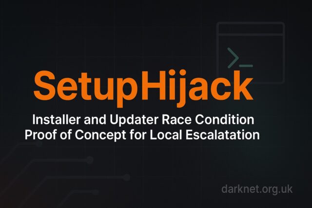 SetupHijack - Installer and Updater Race Condition Proof of Concept for Local Escalation